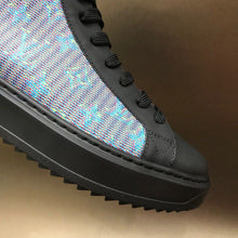 Load image into Gallery viewer, Louis Vuitton Time Out High Top Sneakers Calfskin Leather Fall/Winter Collection 1A4XYE, Blue/Black