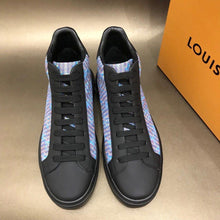 Load image into Gallery viewer, Louis Vuitton Time Out High Top Sneakers Calfskin Leather Fall/Winter Collection 1A4XYE, Blue/Black