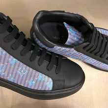 Load image into Gallery viewer, Louis Vuitton Time Out High Top Sneakers Calfskin Leather Fall/Winter Collection 1A4XYE, Blue/Black