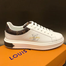 Load image into Gallery viewer, Louis Vuitton Time Out Low Top Sneakers Calfskin Leather Fall/Winter Collection 1A64RY White/Brown