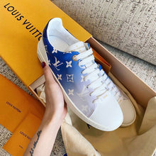 Load image into Gallery viewer, Louis Vuitton Time Out Sneaker Patent Monogram Canvas Blue For Women LV