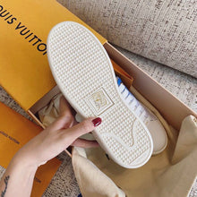 Load image into Gallery viewer, Louis Vuitton Time Out Sneaker Patent Monogram Canvas Blue For Women LV