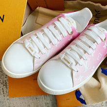 Load image into Gallery viewer, Louis Vuitton Time Out Sneaker Patent Monogram Canvas Pink For Women LV