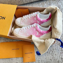 Load image into Gallery viewer, Louis Vuitton Time Out Sneaker Patent Monogram Canvas Pink For Women LV