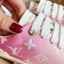 Load image into Gallery viewer, Louis Vuitton Time Out Sneaker Patent Monogram Canvas Pink For Women LV