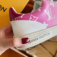 Load image into Gallery viewer, Louis Vuitton Time Out Sneaker Patent Monogram Canvas Pink For Women LV