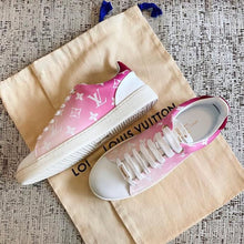 Load image into Gallery viewer, Louis Vuitton Time Out Sneaker Patent Monogram Canvas Pink For Women LV