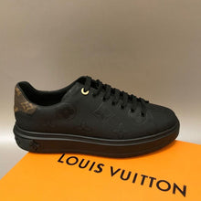 Load image into Gallery viewer, Louis Vuitton Time Out Sneaker Patent Monogram Material Black For Women LV