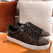 Load image into Gallery viewer, Louis Vuitton Time Out Sneaker Patent Monogram Material Brown For Women LV 1A8FJM