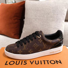 Load image into Gallery viewer, Louis Vuitton Time Out Sneaker Patent Monogram Material Brown For Women LV 1A8FJM