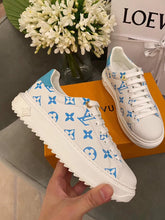 Load image into Gallery viewer, Louis Vuitton Time Out Sneakers White/Blue For Women LV