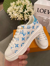 Load image into Gallery viewer, Louis Vuitton Time Out Sneakers White/Blue For Women LV