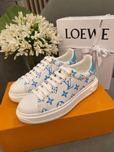 Load image into Gallery viewer, Louis Vuitton Time Out Sneakers White/Blue For Women LV