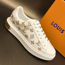Load image into Gallery viewer, Louis Vuitton Time Out Sneakers White/Gold For Women LV