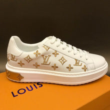 Load image into Gallery viewer, Louis Vuitton Time Out Sneakers White/Gold For Women LV