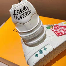 Load image into Gallery viewer, Louis Vuitton Unisex LV Trainer Sneaker White Printed Calf Leather Rubber Outsole