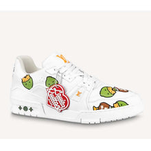 Load image into Gallery viewer, Louis Vuitton Unisex LV Trainer Sneaker White Printed Calf Leather Rubber Outsole