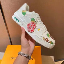 Load image into Gallery viewer, Louis Vuitton Unisex LV Trainer Sneaker White Printed Calf Leather Rubber Outsole