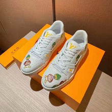 Load image into Gallery viewer, Louis Vuitton Unisex LV Trainer Sneaker White Printed Calf Leather Rubber Outsole