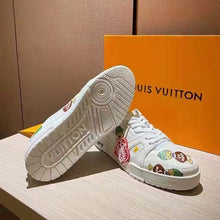 Load image into Gallery viewer, Louis Vuitton Unisex LV Trainer Sneaker White Printed Calf Leather Rubber Outsole