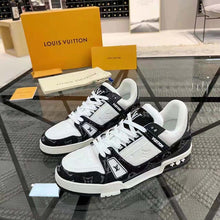 Load image into Gallery viewer, Louis Vuitton Unisex LV Trainer Sneaker With Monogram-Embossed Grained Calf Leather