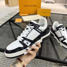 Load image into Gallery viewer, Louis Vuitton Unisex LV Trainer Sneaker With Monogram-Embossed Grained Calf Leather