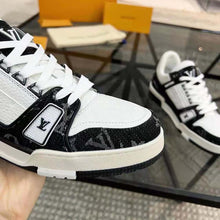Load image into Gallery viewer, Louis Vuitton Unisex LV Trainer Sneaker With Monogram-Embossed Grained Calf Leather