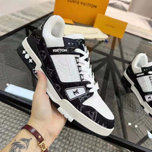 Load image into Gallery viewer, Louis Vuitton Unisex LV Trainer Sneaker With Monogram-Embossed Grained Calf Leather