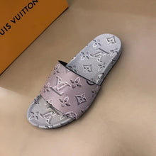 Load image into Gallery viewer, Louis Vuitton Waterfront Mule Monogram Embossed Metallic Rubber Gray For Women LV