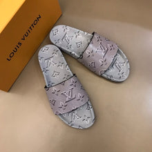 Load image into Gallery viewer, Louis Vuitton Waterfront Mule Monogram Embossed Metallic Rubber Gray For Women LV