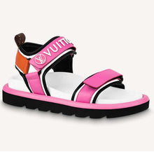 Load image into Gallery viewer, Louis Vuitton Women Pool Pillow Flat Comfort Sandal Blue Calf Leather