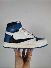 Load image into Gallery viewer, Nike Travis Scott x Fragment x Air Jordan 1 High OG SP Military Blue AJ1 White/Blue Women