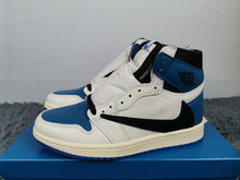 Load image into Gallery viewer, Nike Travis Scott x Fragment x Air Jordan 1 High OG SP Military Blue AJ1 White/Blue Women