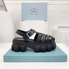 Load image into Gallery viewer, Prada Women Foam Rubber Sandals in 55 mm Heel Height-Black