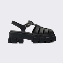 Load image into Gallery viewer, Prada Women Foam Rubber Sandals in 55 mm Heel Height-Black