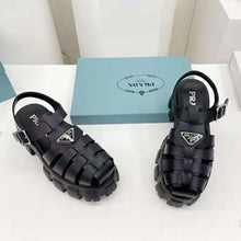 Load image into Gallery viewer, Prada Women Foam Rubber Sandals in 55 mm Heel Height-Black