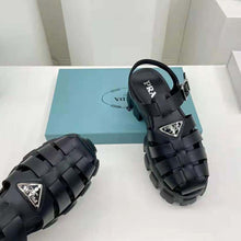 Load image into Gallery viewer, Prada Women Foam Rubber Sandals in 55 mm Heel Height-Black