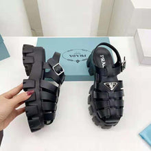 Load image into Gallery viewer, Prada Women Foam Rubber Sandals in 55 mm Heel Height-Black