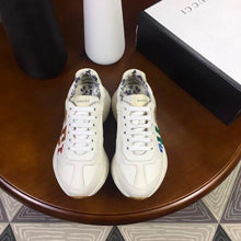 Load image into Gallery viewer, Rhyton Glitter Logo Dad Sneakers Calfskin Leather Spring/Summer Collection Off White