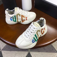 Load image into Gallery viewer, Rhyton Glitter Logo Dad Sneakers Calfskin Leather Spring/Summer Collection Off White