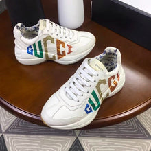 Load image into Gallery viewer, Rhyton Glitter Logo Dad Sneakers Calfskin Leather Spring/Summer Collection Off White