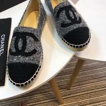 Load image into Gallery viewer, Tweed and Fabric Espadrilles Spring/Summer Collection Act 2 Grey/Black