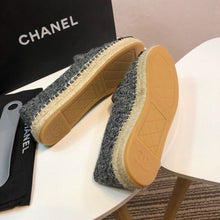 Load image into Gallery viewer, Tweed and Fabric Espadrilles Spring/Summer Collection Act 2 Grey/Black