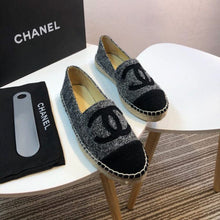 Load image into Gallery viewer, Tweed and Fabric Espadrilles Spring/Summer Collection Act 2 Grey/Black