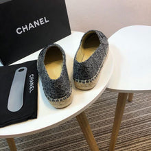 Load image into Gallery viewer, Tweed and Fabric Espadrilles Spring/Summer Collection Act 2 Grey/Black