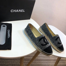 Load image into Gallery viewer, Tweed and Fabric Espadrilles Spring/Summer Collection Act 2 Grey/Black