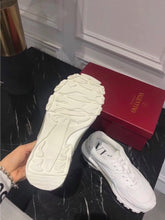 Load image into Gallery viewer, Valentino Garavani Bounce Runner Sneakers Calfskin Leather Fall/Winter 2018 Collection, White